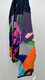 Sacai X Kaws Jacquard Knit Cardigan