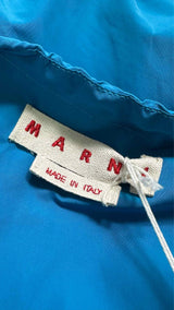Marni Zip-up Collarless Gathered Blouson Jacket