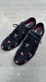 Dolce & Gabbana Floral-embroidered Velvet shoes