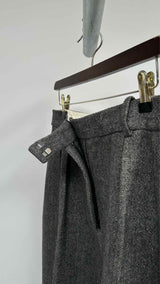 Khaite Teyana Pleated Herringbone Pants