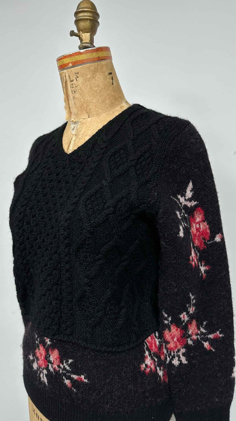 Tricot Comme Des Garçons Cable/Jacquard Docking Sweater