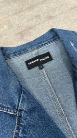 Edward Cuming Distressed Oversized Denim Tailor Jacket