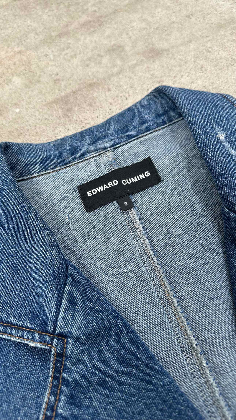 Edward Cuming Distressed Oversized Denim Tailor Jacket