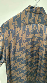 Dries Van Noten S/S Satin Geometric Shirt