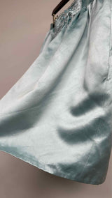 Miu Miu Crystal Embellished Bow Silk Skirt