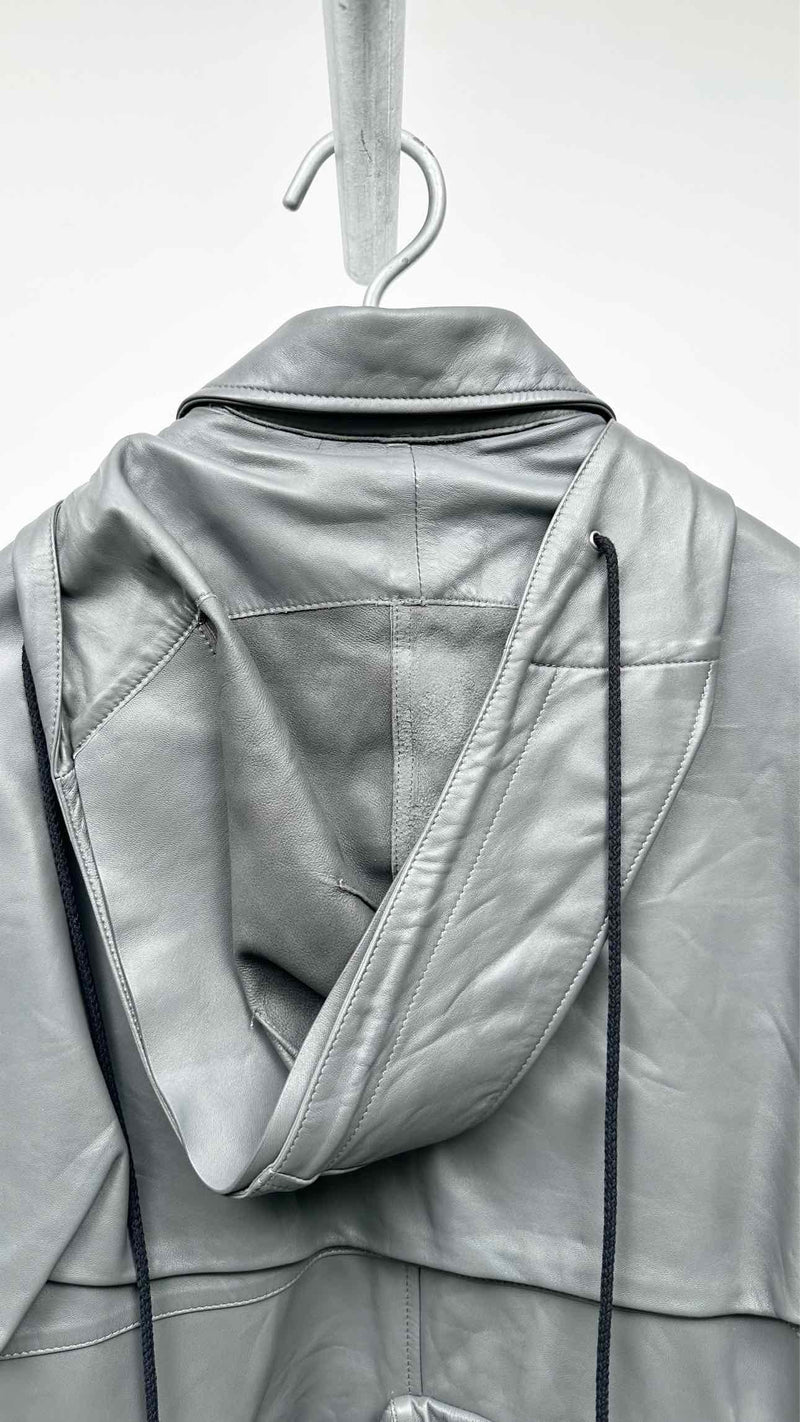 Off-White Leather Bomber Jacket