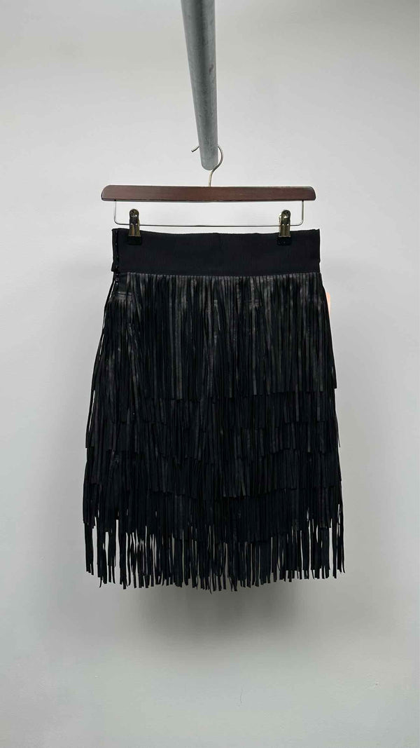 Giambattista Valli Leather Fringe Skirt