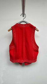 Dries Van Noten Medal-embroidered Denim Vest