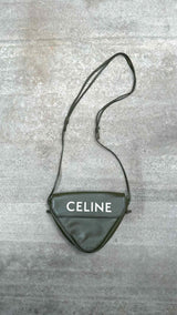 CELINE Logo Triangle Mini Shoulder Bag