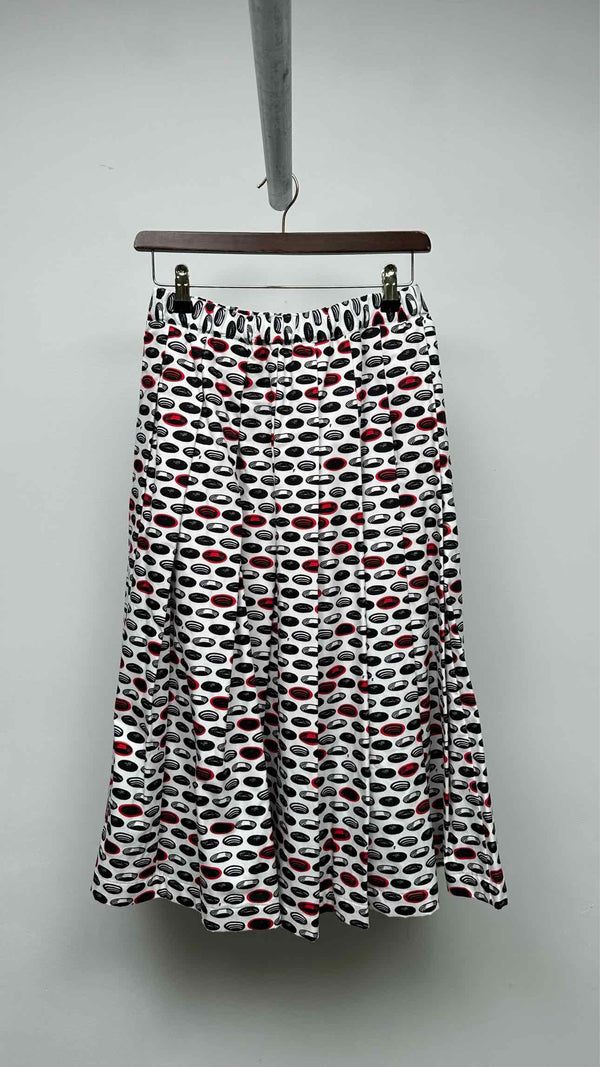Black Comme Des Garçons Printed Pleated Easy Skirt