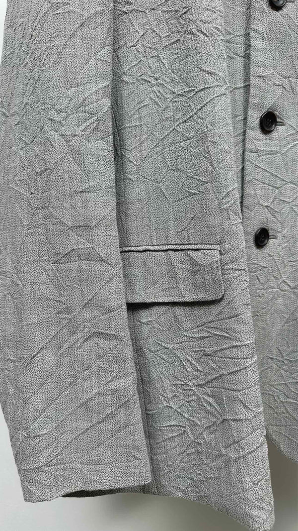 Issey Miyake Men Wrinkly Collarless Jacket