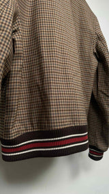 Wales Bonner Homecoming Check Varsity Bomber Jacket