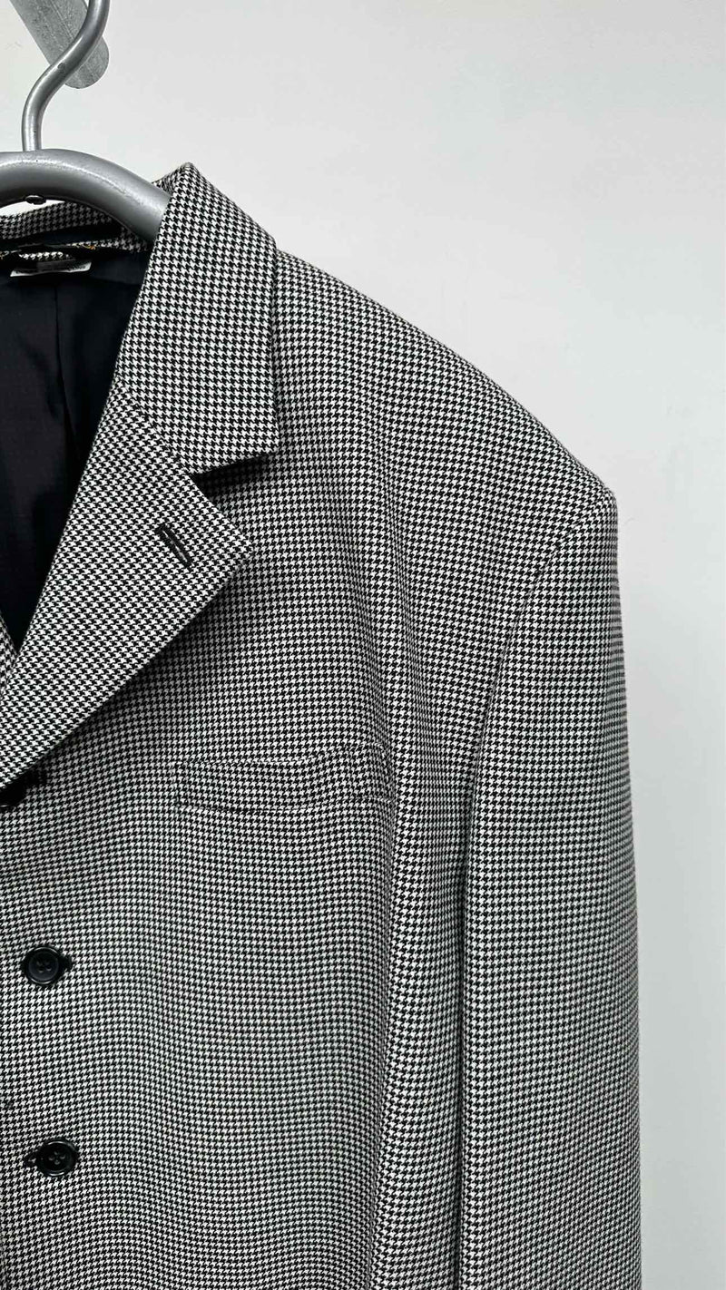 Comme Des Garcons Houndstooth Oversized Blazer Jacket