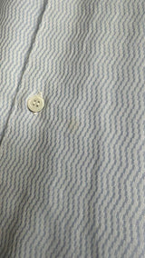 Comme Des Garcons Shirt Embroidered-shoulder Wavy-stripe Shirt