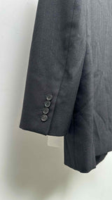 Saint Laurent Glitter Pinstripe Double-Breasted Blazer Jacket