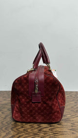 CELINE Macadam Suede Small Boston Bag