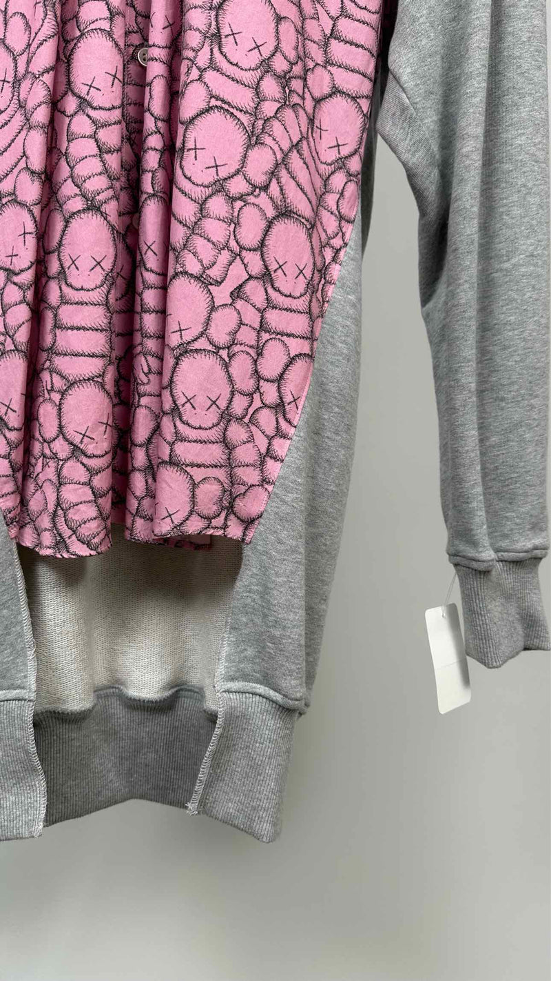 Comme Des Garçons Shirt x Kaws Hybrid Button-up Printed Hoodie