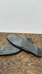 Saint Laurent Leather Plaza Mules