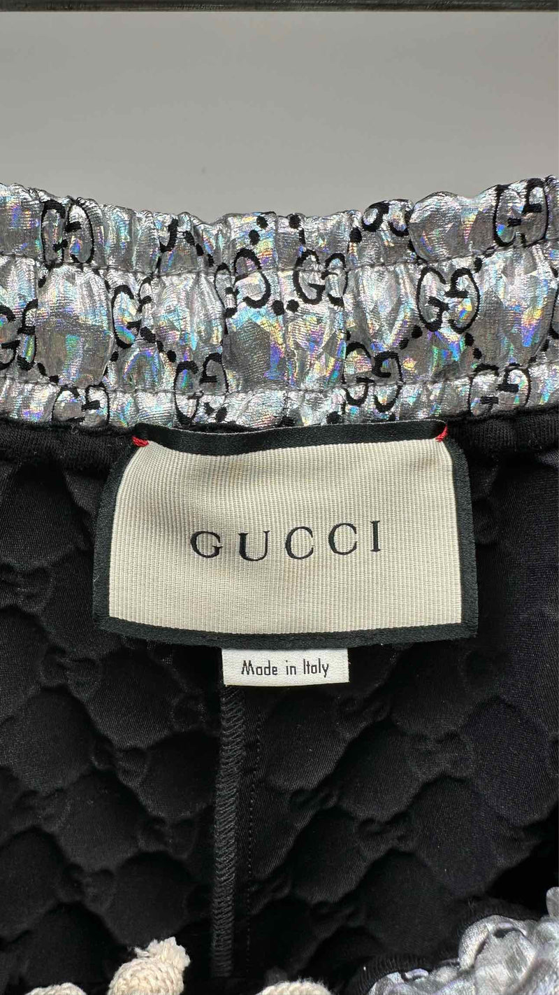 Gucci Laminated Sparkling GG Jersey Shorts
