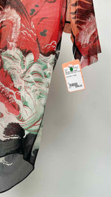 Jean Paul Gaultier Soleil S/S Eagle Print Mesh Shirt
