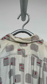 Vintage S/S Geometric-printed Silky Shirt