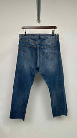 Christian Dior Distressed Slim-fit Raw-hem Jeans