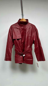 Frame Alexandra Leclerc Short Leather Trench Coat