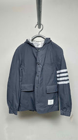 Thom Browne Unconstructed 4-bar Hooded Jacket