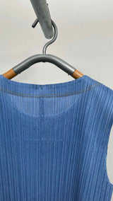 Pleats Please N/S "Cotton Denim" Pleated Jump Suits