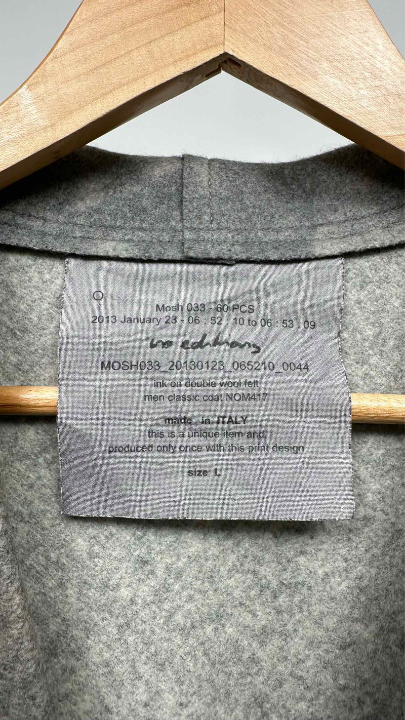 no editions Graphic Wool Coat