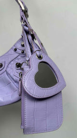 Balenciaga Croc-embossed Cargole XS Shoulder Bag