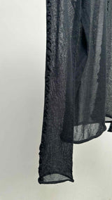 Uma Wang Ruched-trim Sheer Knit Top