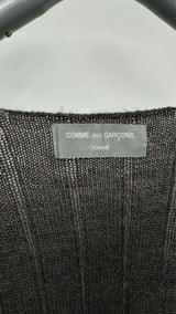 Comme Des Garcons Homme Zip-up Rib Long Cardigan