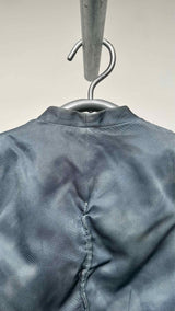 Rick Owens Over-dye Hook-closer Cropped Blazer Jacket