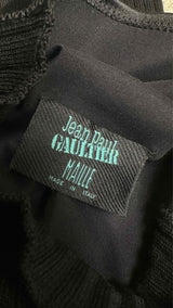 Jean Paul Gaultier High-neck Rib Satin Hybrid Sweater