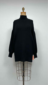 Simone Rocha Oversized High-neck Puff-Rib Sleeve  Sweater