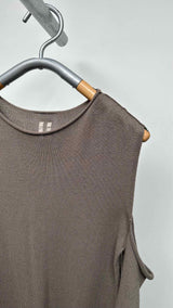 Rick Owens L/S Bottom-slit Shoulder Cut-out Dress