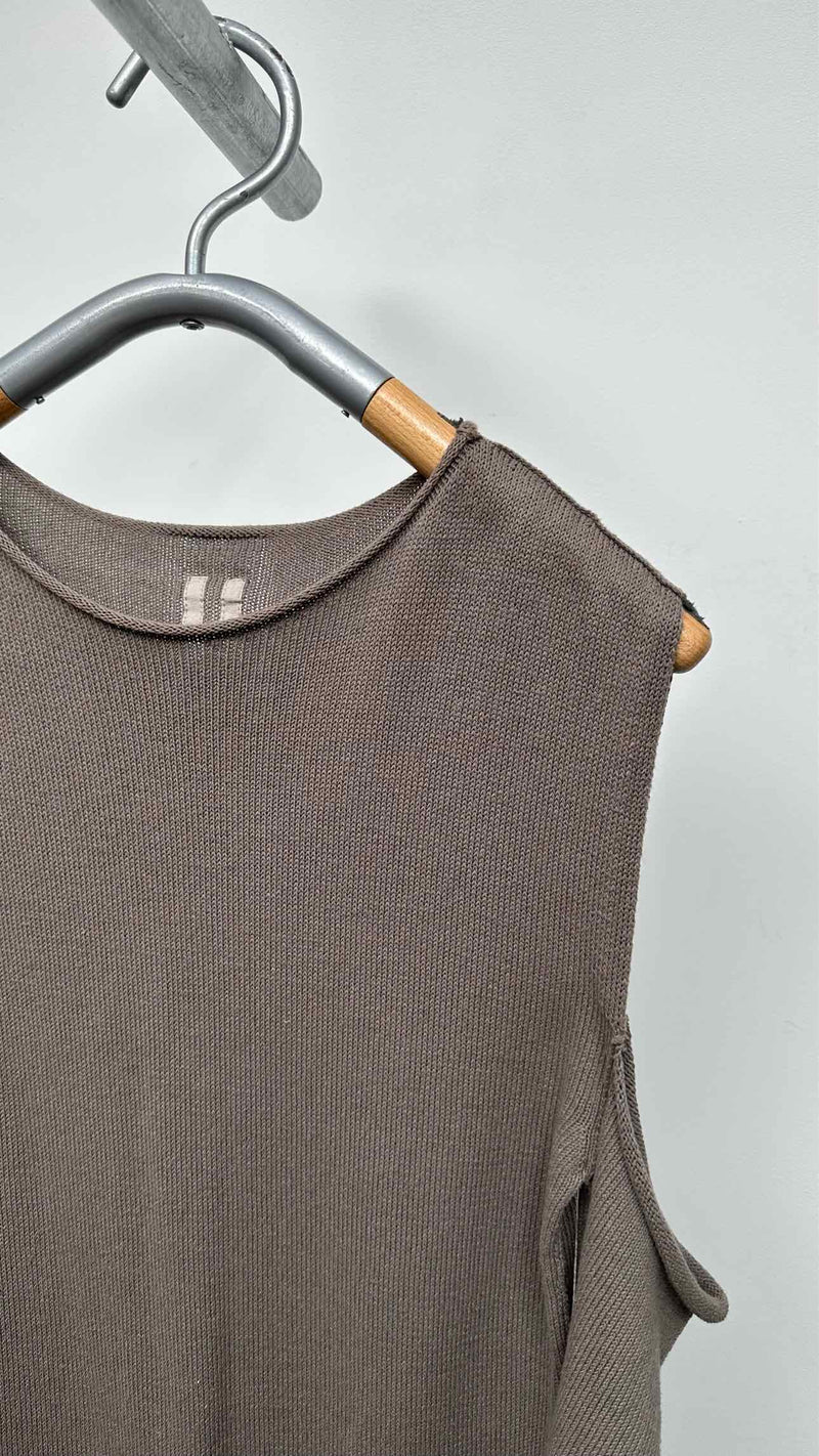 Rick Owens L/S Bottom-slit Shoulder Cut-out Dress