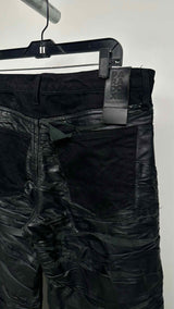 Paradoxe Paris Layered Leather Textured Jeans