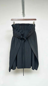 Homme Plisse Oversized Fold Wrapped Pleated Skirt