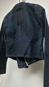 Rick Owens Collar-less Reconstructed Slav Denim Jacket