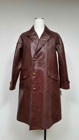 Bally Embossed Leather Coat