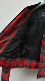 REGULATION Yohji Yamamoto Cropped Plaid Down Jacket