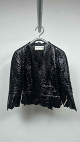 MUGLER Patent-embossed Leather Jacket