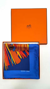 Hermes Cuis Du Desert Printed Silk Scarf