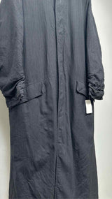 Paul Harnden Wrinkly Stripe Long Mack Coat