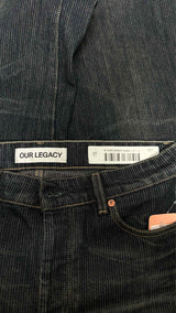 Our Legacy Treble Stripe Wide Jeans