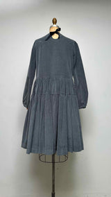 Molly Goddard L/S Corduroy Pleated Bow Dress