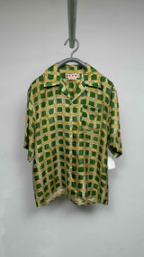 Marni S/S Check Fields Camp Silk Shirt
