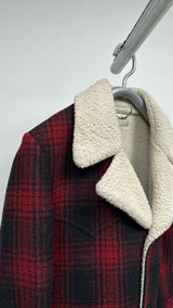 Saint Laurent Plaid Shearling-lined Jacket